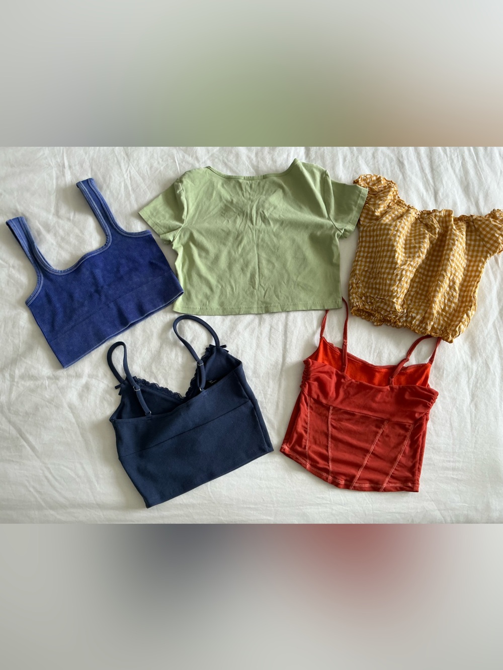Bundle of Assorted Cropped Tank Tops Tees x 5 XS-M - Picture 4 of 13